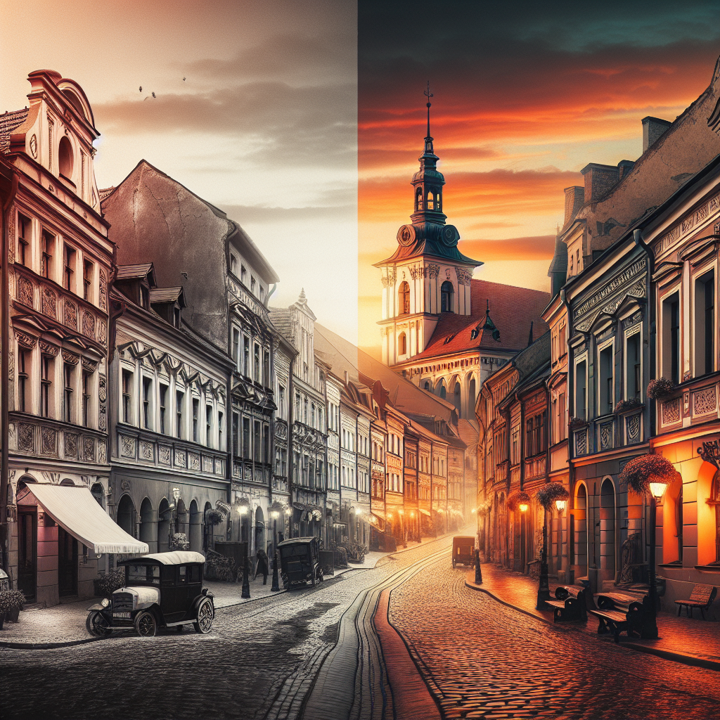 Słupsk w dawnych fotografiach ożywa dzięki sztucznej inteligencji